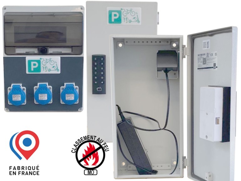 Station solaire recharge vélo trottinette